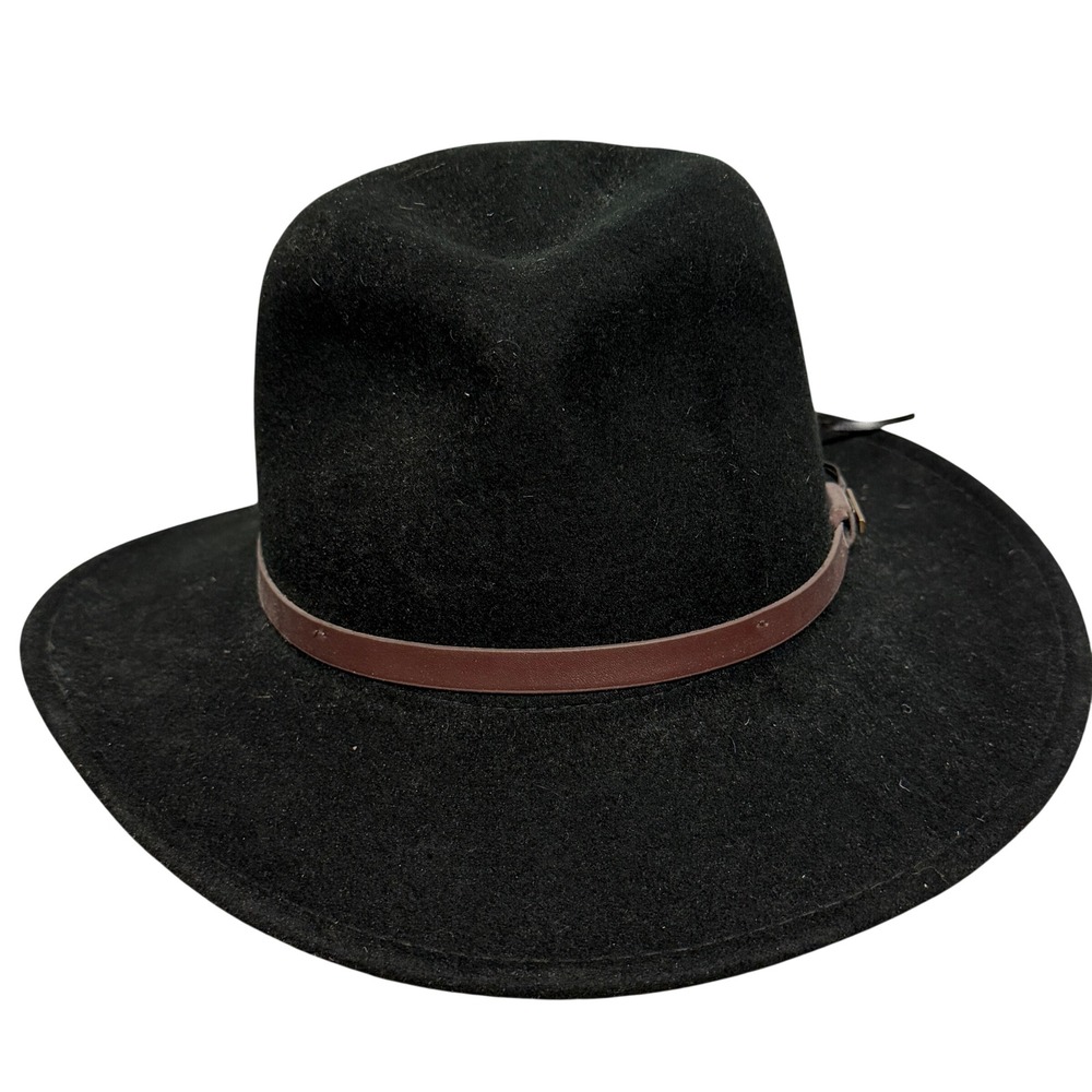 Woolrich 100% Crushable Wool Outback Hat‎ Black XL Western Ranch Fedora